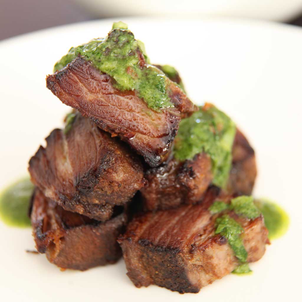 Beef Rib and Salsa Verde from Harvey's Kitchen and BBQ